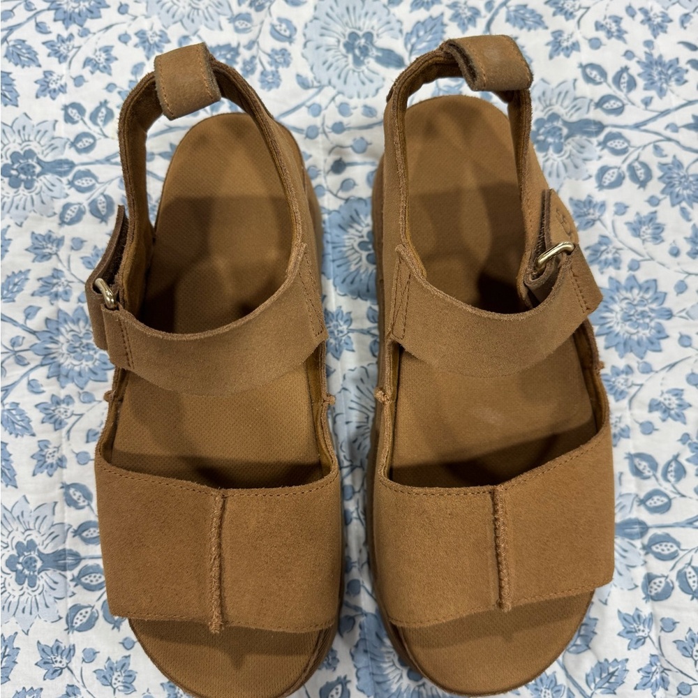 UGG Tan Platform Sandals
